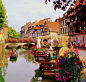 法国科尔马，被认为是世界上最有童话味道的欧洲小镇。