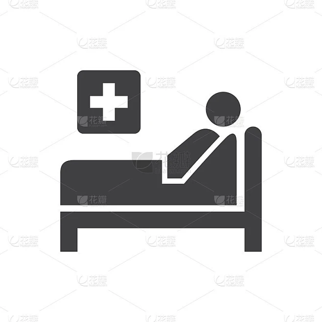 医院的病床上图标素材-花瓣网