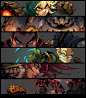 Battle Chasers: Night War | Burst Banners Coloring, Grace Liu : Battle Chasers: Night War Switch version is coming out today on May 15th, 2018! To celebrate, I'm posting some art I've helped with.  These are the burst banners for many of the games' heroes