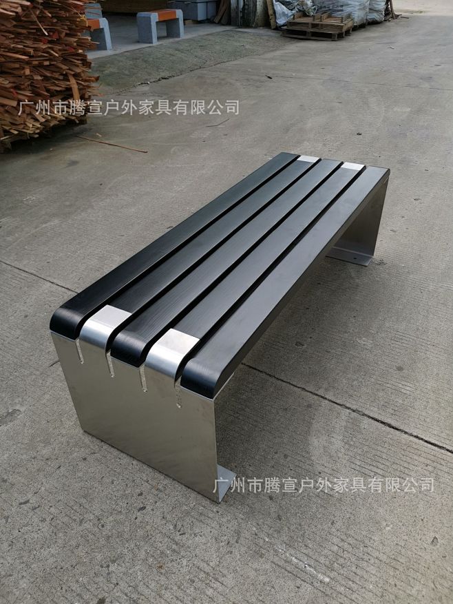 长条椅子_户外不锈钢防腐实木长条椅子休闲...
