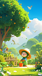 1meymeyx8143_A_cute_cartoon_character_wearing_green_and_a_hat_h_968064e0-881a-4d1f-ae00-4a295dde8e74