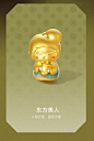 周六福定价黄金转运珠5D硬金奶茶西安博物院仕女俑东方美人七夕-tmall.com天猫