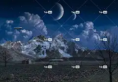 空间 Windows壁纸 空间壁纸 桌面背景 自然背景 月亮 星系