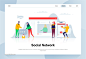 现代化扁平设计理念Web仪表盘登录页面模板 Landing Page Templates