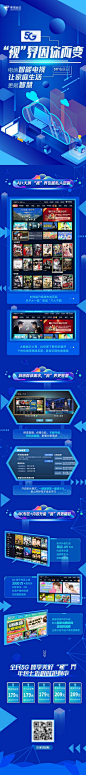【佳图网】 海报 长图 通讯 5G 智能 电视 科技 蓝金