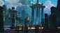 Emerald Water Tower, Ben Redekop : Part 2 of Emerald Ruins. Check out the first painting on my page.