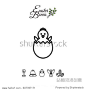 Web line icon. Easter chicken