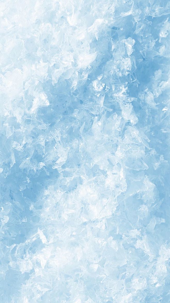 蓝色冰块质感「卡通手机壁纸。iphone...
