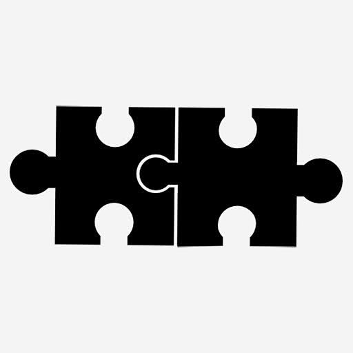 两个拼图碎片图标