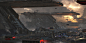 Industrial Port, Jedd Chevrier : I was sketching with some displacement techniques and this piece came out. Greeble-city!