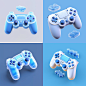 zhangyu_A_gamepad_icon__blue_frosted_glass_white_acrylic_materi_138fd0d5-c208-4fdb-a298-0c29632abbc7