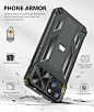Amazon.com: for iPhone 13 Rugged Phone Case: Protective iPhone13 Cover with Built in Kickstand & Slide - TPU Shockproof Bumper Textured Matte Hybrid Design Military-Grade Drop Protection - Dark Green : Everything Else