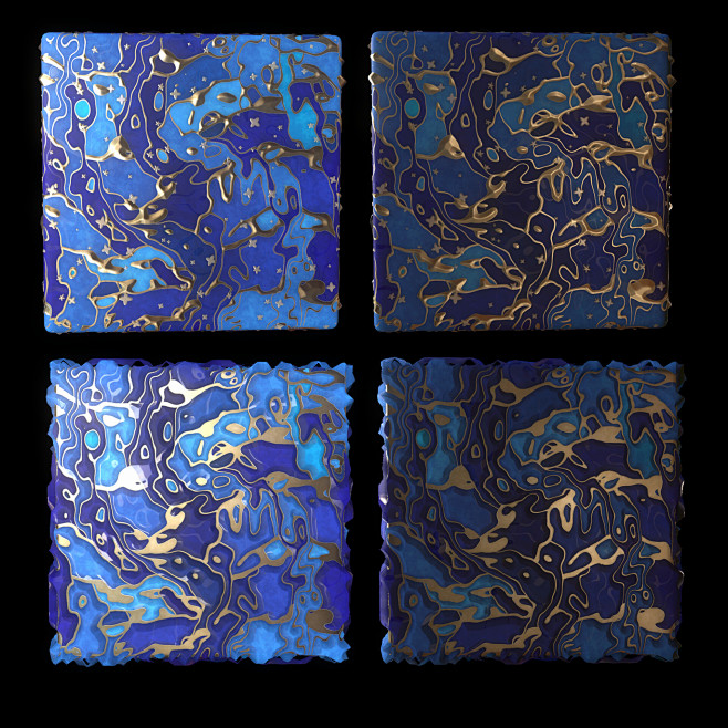 Blue and gold