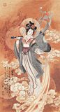 华三川(1930-2004)，浙江镇海人，现当代杰出的工笔人物画家。