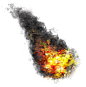 火焰 流星 火球 子弹 火花 PNG透明背景素材 (36)