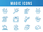 Magic Icons flat line icons website icons pack creative illustration icon design vector icons witch icon witch icons witch magic spell magician magic book clip art magic icon magic icons