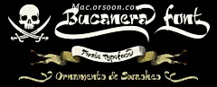 创意的装饰英文字体Bucanera : 为大家分享一组创意的装饰英文字体Bucanera，需要安装在mac电脑的字体中使用，这组创意装饰字体设可以用来设计服装、信件、标题、卡片、封面、明信片、邀请函、标签、名片、海报、包装、宣传单等，非常的个性，欢迎各位来下载哦！