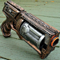 Steampunk pistola Nerf Maverick NStrike por oldjunkyardboutique