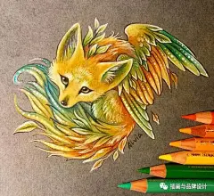 I&amp;B插画丨我滴天呐，彩铅画的小宇宙被打开了，小神兽好美腻（一）