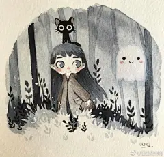 早上好！works by Laure S酱酱插画分享插画设计插画 ​​​​