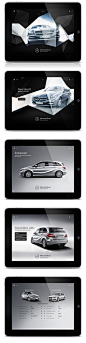 Mercedes iPad app ui design by maciej mach http://www.behance.net/maciejmach