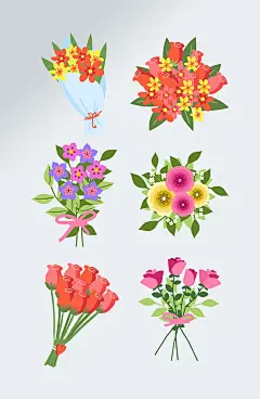 手绘婚礼水彩花束PSD素材
