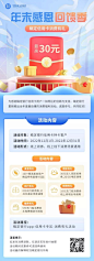 金融银行信用卡年末优惠福利活动促销2.5D文章长图