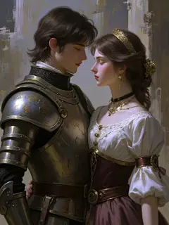 经典艺术插画,女生,画风加强,LoRA,