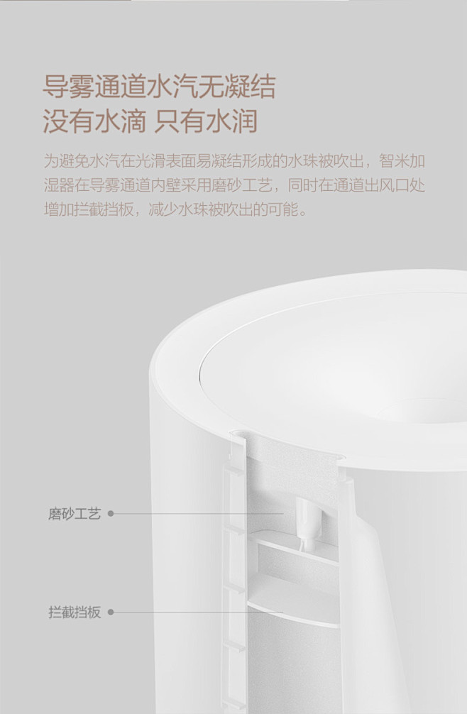 智米空气加湿器小米生态链家用卧室静音上加...