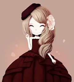 花花姑娘系列插画_手绘吧_百度贴吧