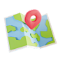 Map 3D Illustration