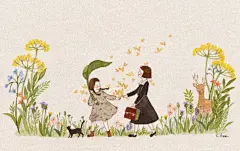 手绘插画2：快乐的童年、温暖的故乡，都在这些手绘插画里
