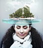 Winter Dream : idea as postcard. "hat" is completely 3d modelled