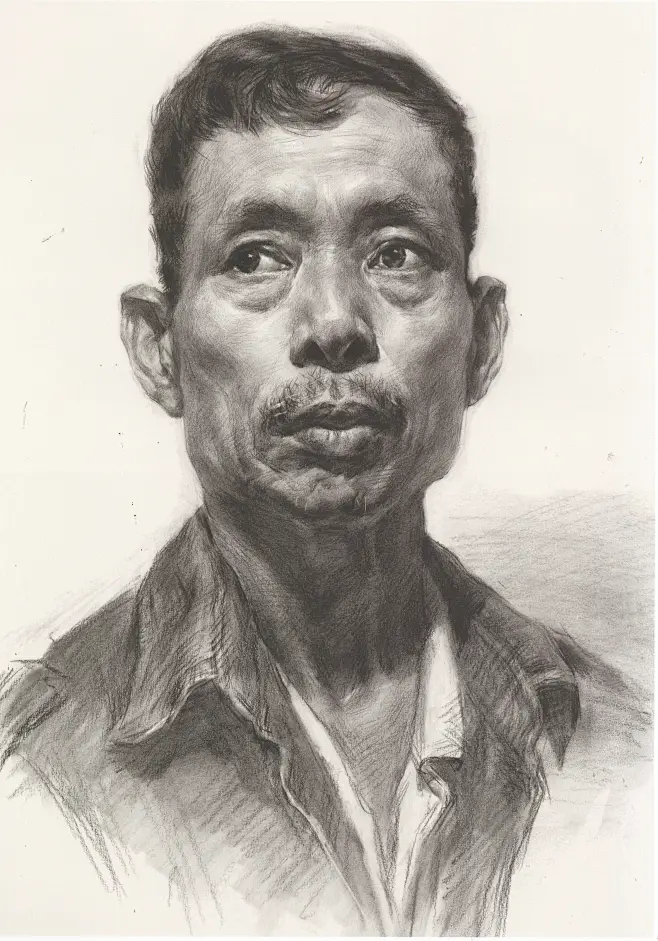 素描头像男中年图片人物素描图片素材 花瓣网 