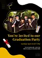 Simple Color Block Pattern Graduation party invitation letter