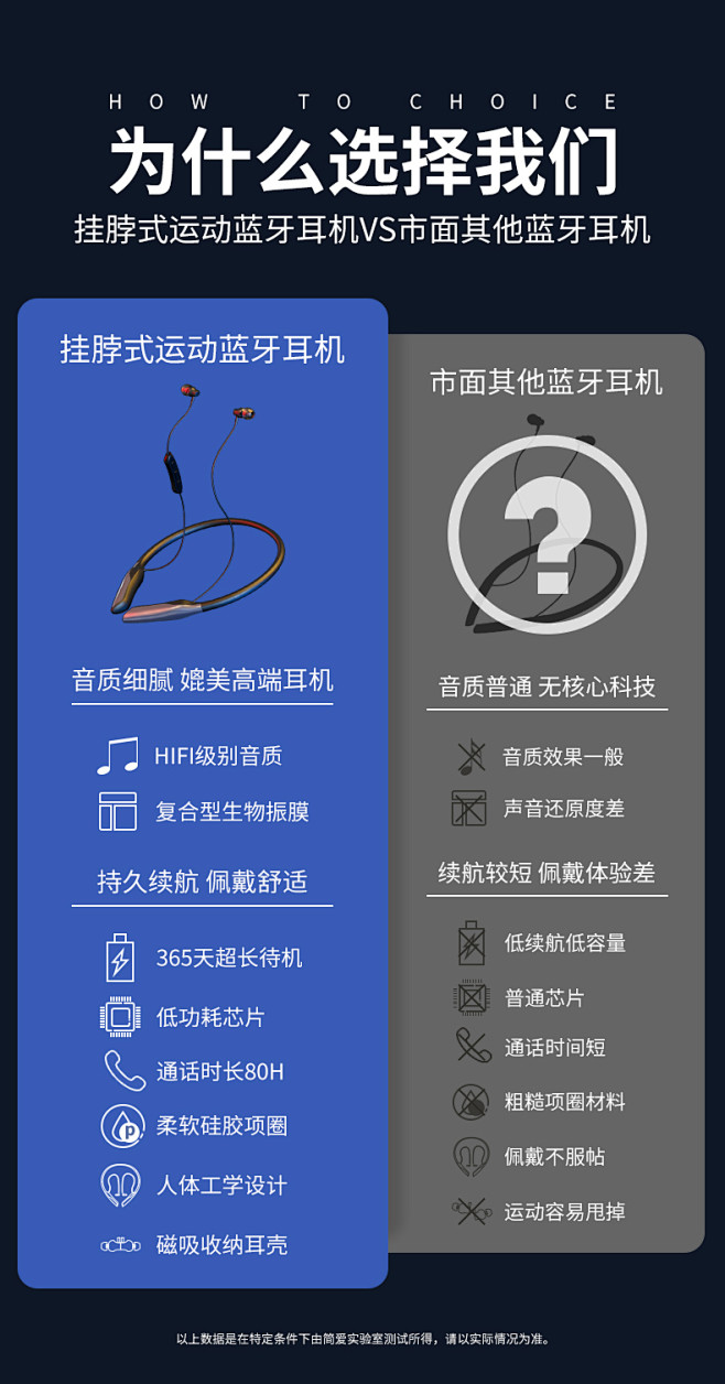 挂脖式蓝牙耳机颈挂式运动型无线1年365...