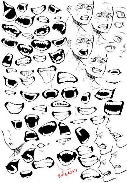 #绘画教程# 多角度嘴巴和牙齿画法 ​​...