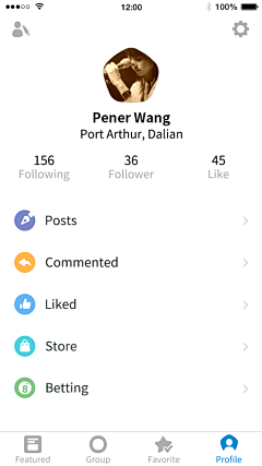 堵佳玫采集到扁平APP