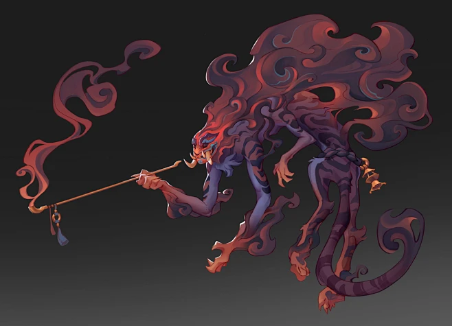 Evil spirit concept-花瓣网