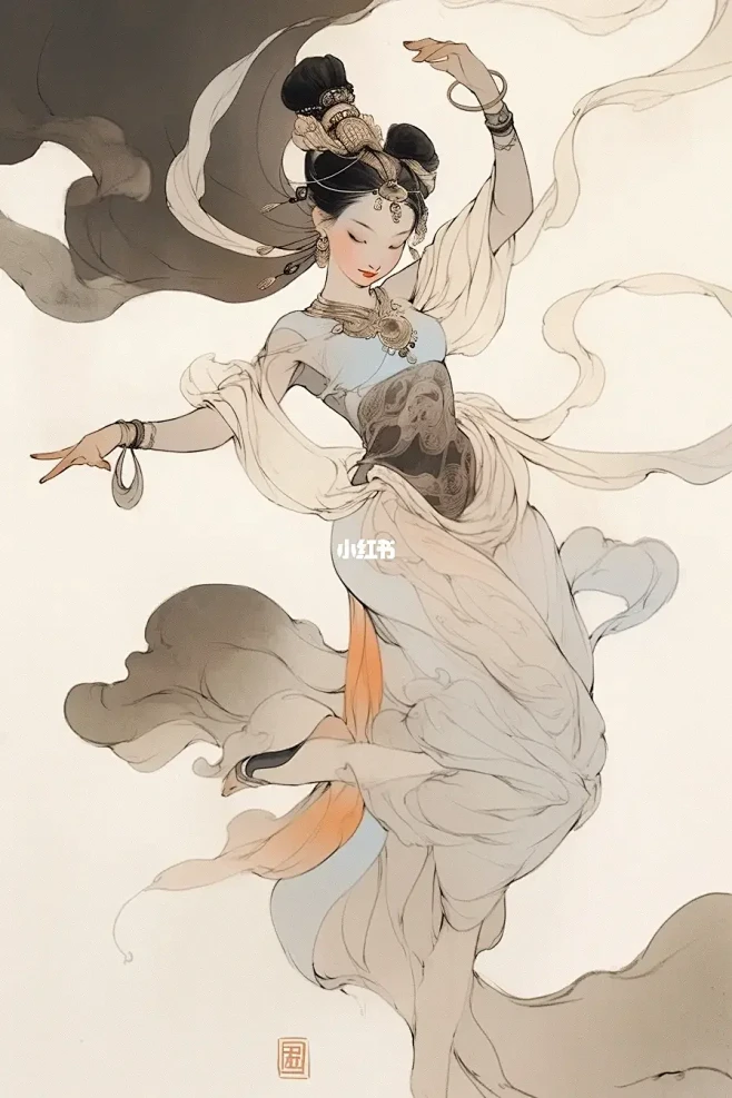 {AI系列}东方插画（场景，角色）（卡通...