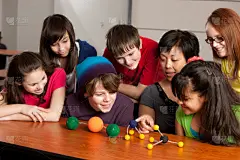 科学,学校,教室,分子,青少年,青春期,生物科技,拉美人和西班牙裔人,水平画幅,指导教师