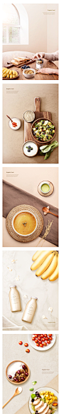 美食食物餐饮水果果蔬早餐菜品菜单合成生活场景PSD海报设计素材