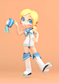 Sailor Girl , Jisu Choe : Some 3D modeling practice I made a while ago. I accidentally rendered her floating haha