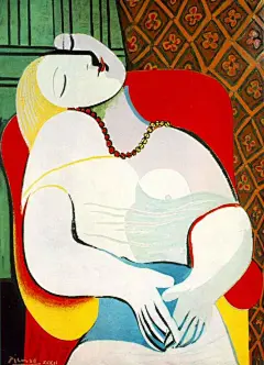 1932 Le r鍧磂西班牙画家巴勃罗毕加索抽象油画人物人体油画装饰画装饰素材免费下载-千图网www.58pic.com      sdjkslk