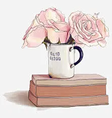 手绘卡通装饰插花插画高清素材 书 卡通 可爱 手绘 插画 杯子 花 花朵 装饰花 免抠png 设计图片 免费下载