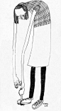 This may contain: a black and white drawing of a person on a skateboard with his head down