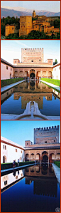 [阿兰布拉宫] 阿兰布拉宫，又叫阿尔汗布拉宫，也许是因为建筑中使用了发红的石料，因而又被称为“红宫”。红宫位于西班牙格拉纳达，那是一座适宜漫步而且引人遐想的城市。在历史上，格拉纳达市是西欧地区伊斯兰国家的最后一个堡垒，如今依然肃穆地伫立着的红就是这一卓越文明的见证。
