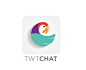 TWTCHAT app. logo icon design : A logo design for Twitchat application that you can make chat in twitter.