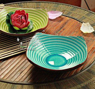 日式和风系列陶瓷螺旋餐具盘