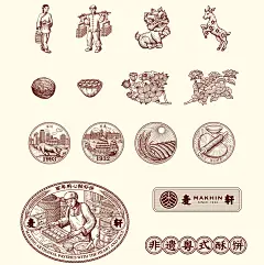 港式复古插画｜非遗粤式酥饼礼盒 - 小红书